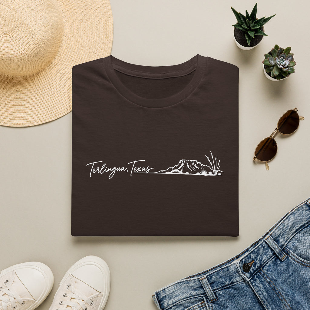 Terlingua, Texas Skyline T-Shirt, Desert Mountain Silhouette Tee, Unisex
