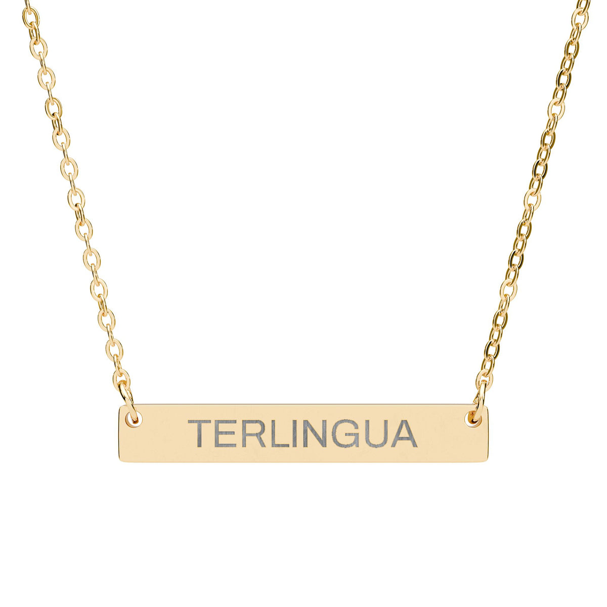 TERLINGUA Engraved Horizontal Bar Necklace