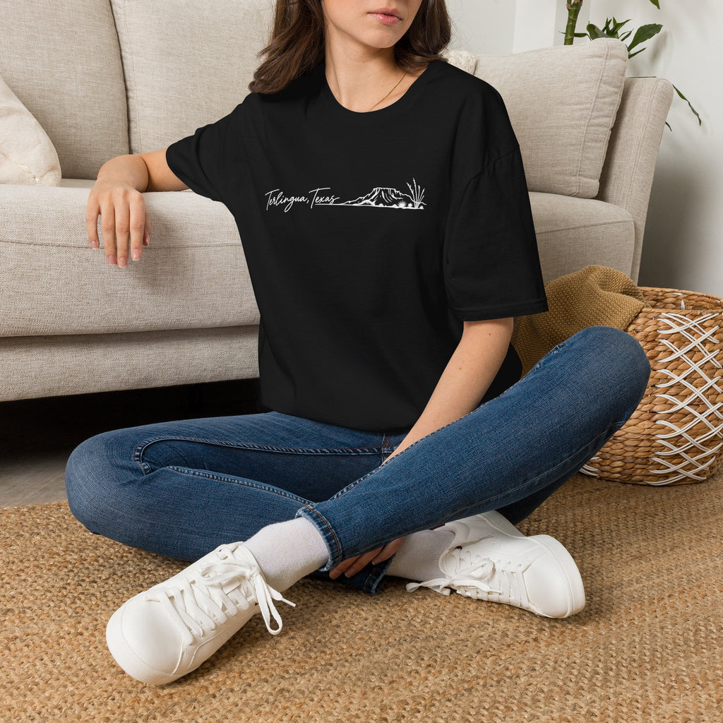 Terlingua, Texas Skyline T-Shirt, Desert Mountain Silhouette Tee, Unisex