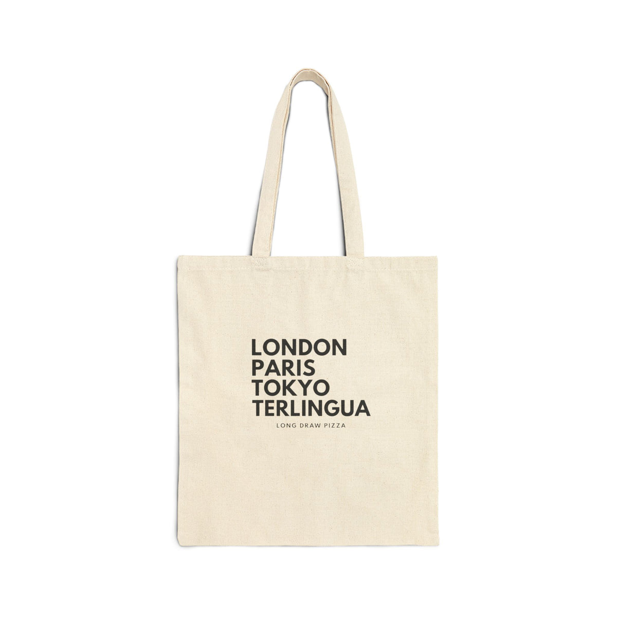 Canvas Tote Bag : 'London Paris Tokyo Terlingua' Travel Market Tote