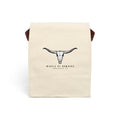 Longhorn Skull “Middle of Nowhere” Terlingua Insulated Tote, Canvas Lunch Bag,